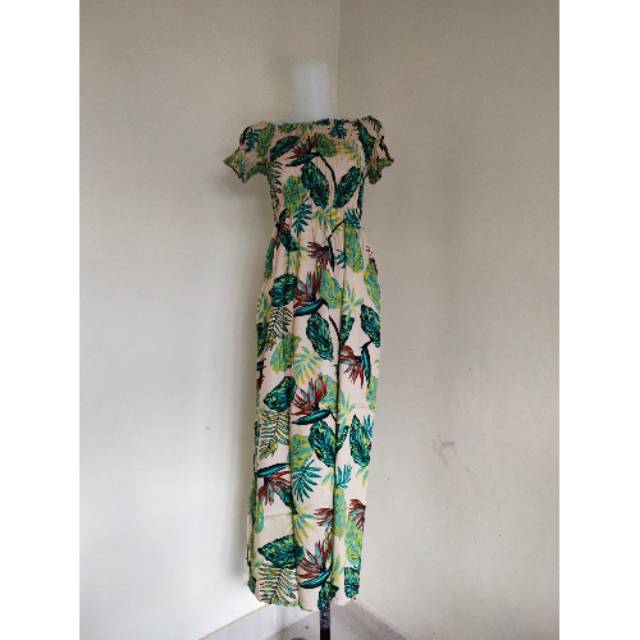 Dress Sabrina panjang khas bali