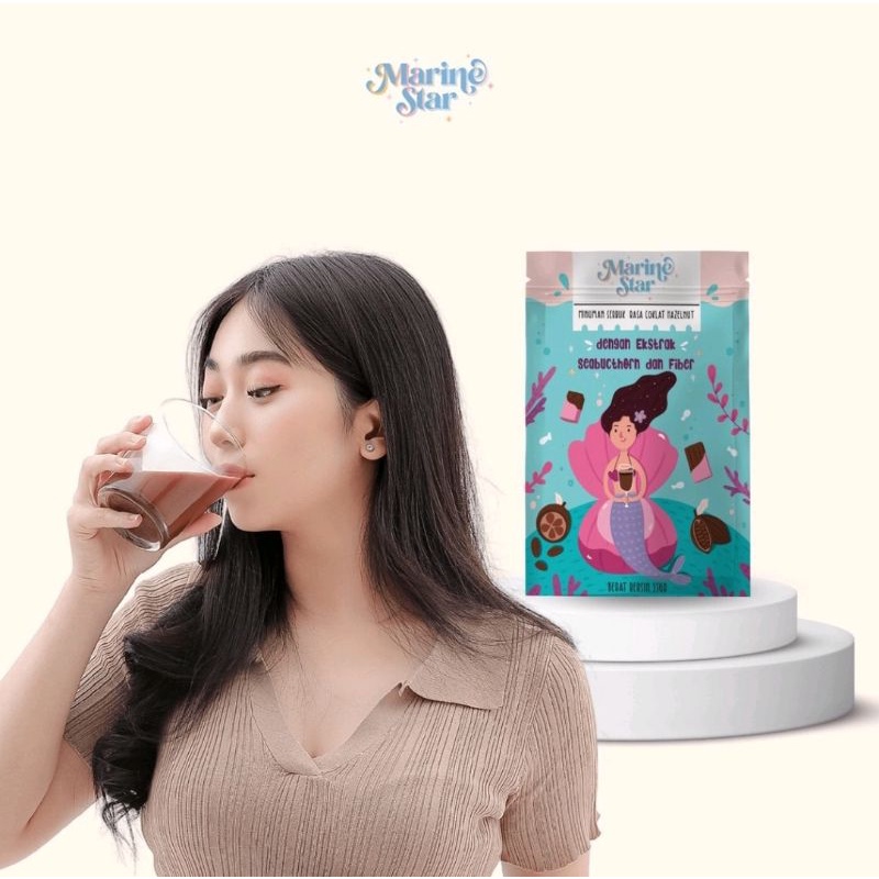 

Marine Star Collagen Drink 55gr Rasa Coklat Hazelnut