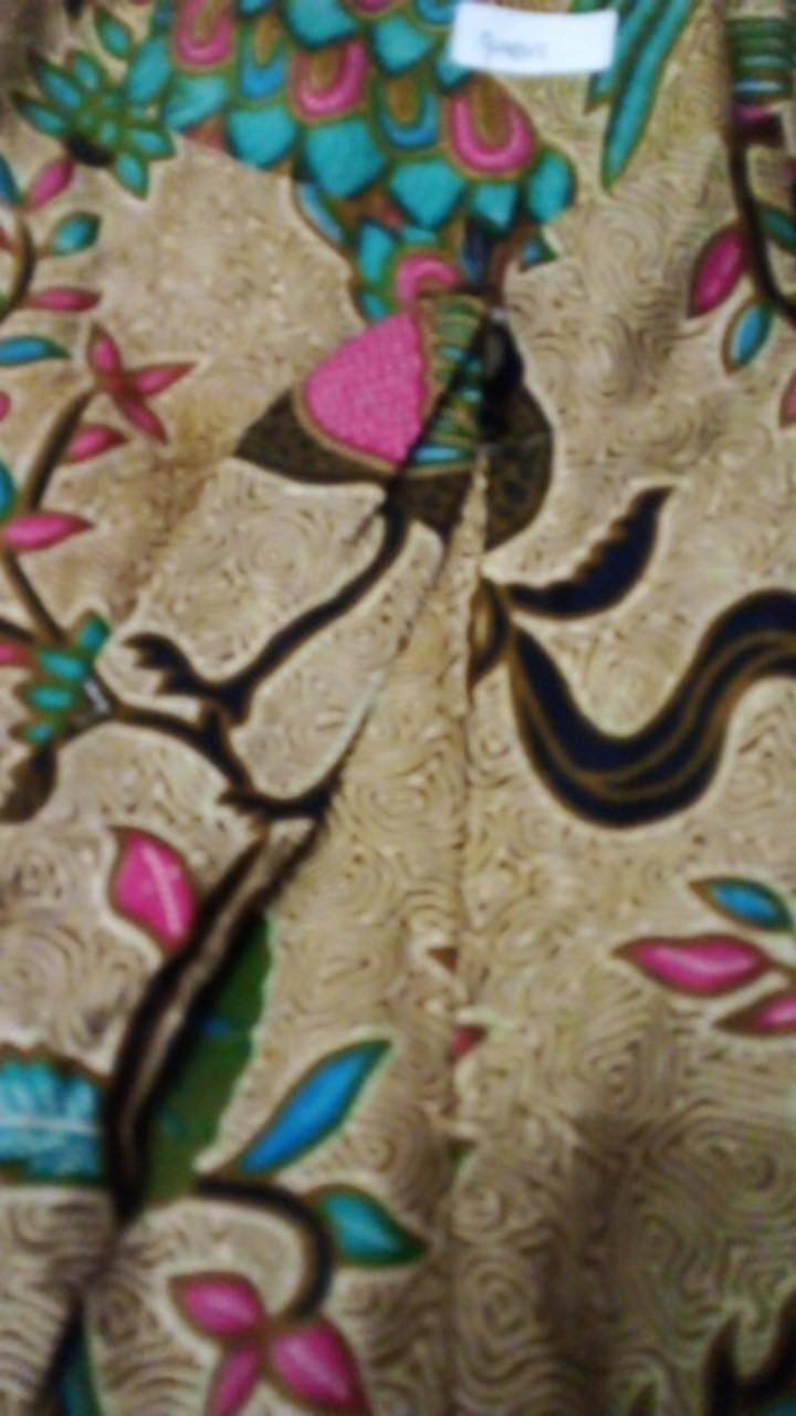 ( Gamis Jumbo ) Batik Couple Keluarga Sania Ruffle Ori Ndoro Jowi Dnt Motif Merak Tosca