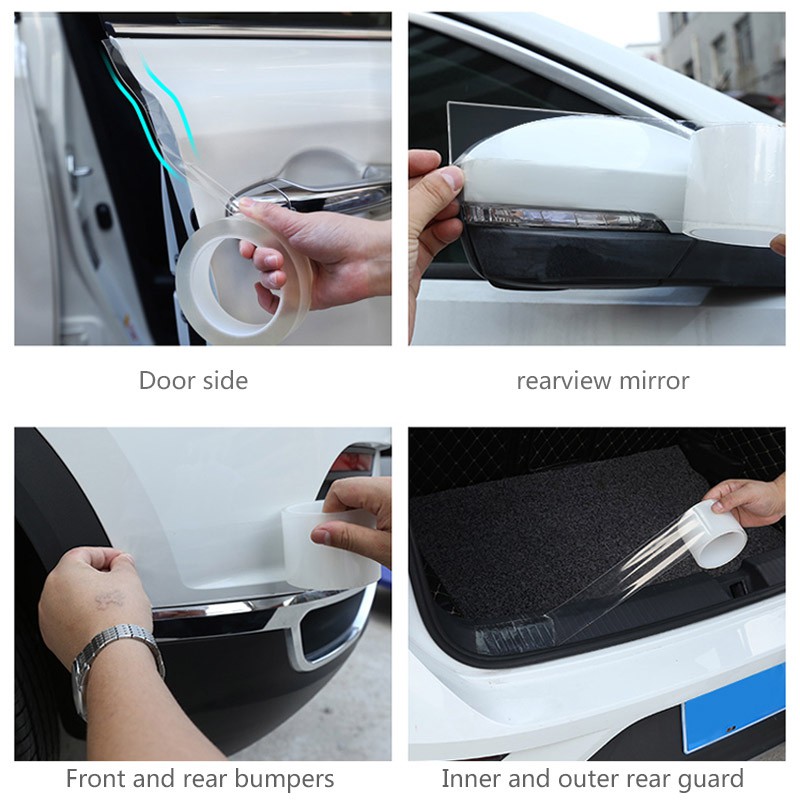 SEAMETAL Stiker Pelindung Mobil Car Scratchproof Protector Tape 30MM x 3M - C39906 - Transparent