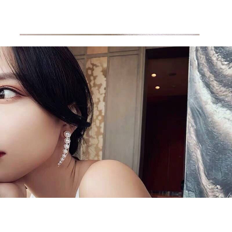 LRC Anting Tusuk Fashion Gold Pearl Earrings A57886