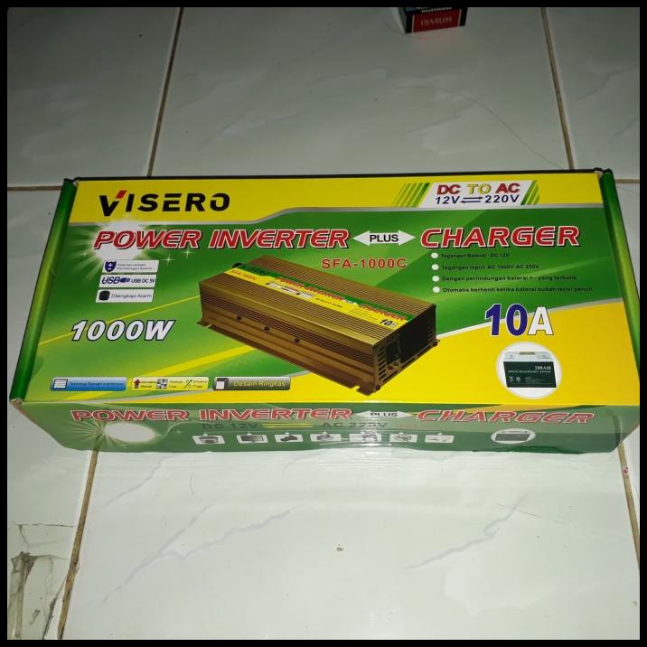 Visero Power Inverter 1000W Plus Charger Aki 10A Otomatis