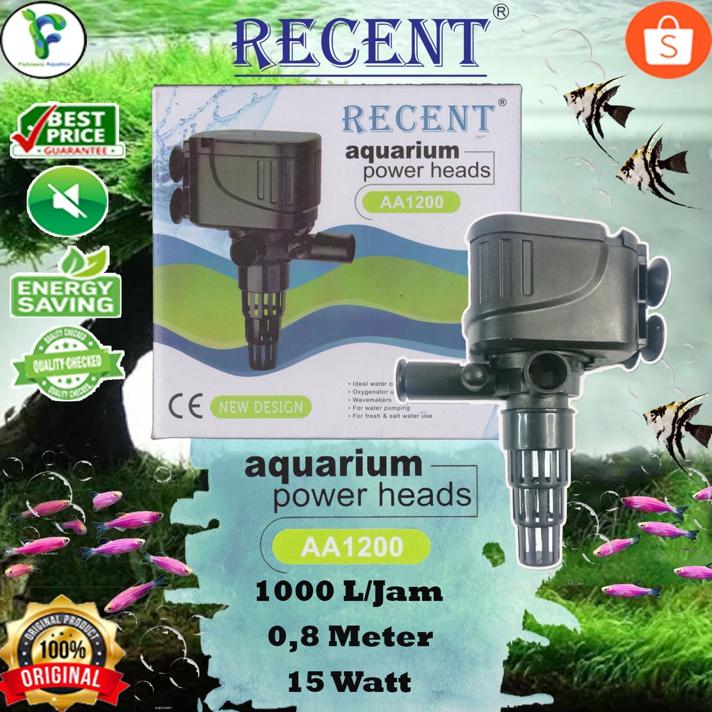 Pompa Aquarium Recent AA 1200 / Pompa Air Aquarium / Pompa Aquarium Celup / Mesin Pompa Aquarium