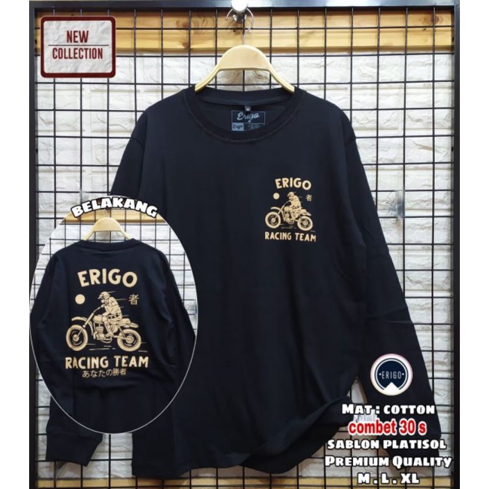 kaos erigo tangan panjang ukuran M L XL Terbaru / kaos original erigo trmurah / kaos  kasual Remaja 