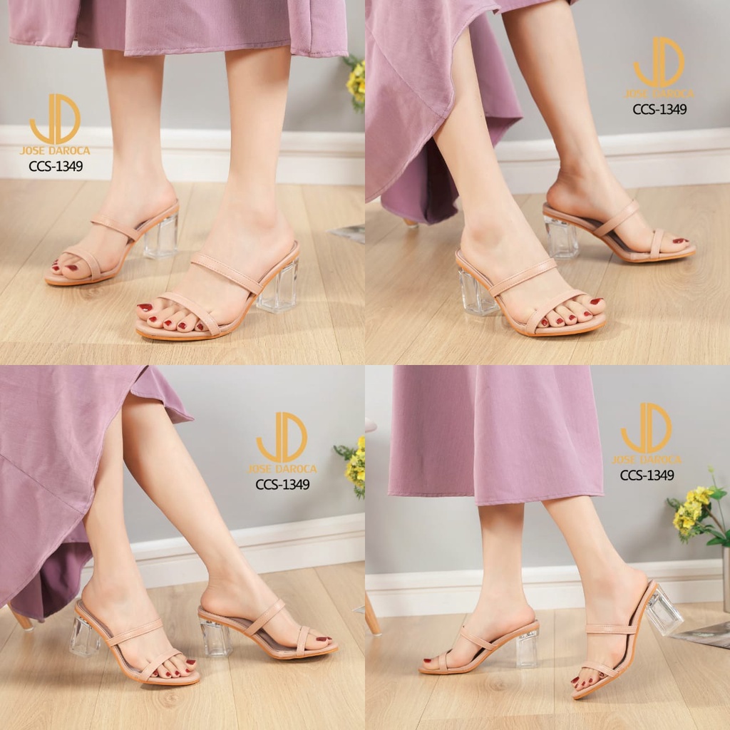 JOSE DAROCA Sepatu Heels Double Starps # CCS-1349 # ORIGINAL