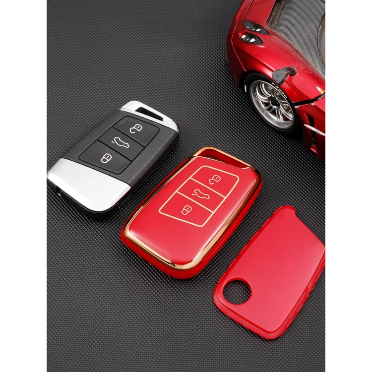 Casing Kunci Mobil Bahan Tpu Lembut Untuk Volkswagen Vw Magotan Passat B8 Golf Skoda Superb A7