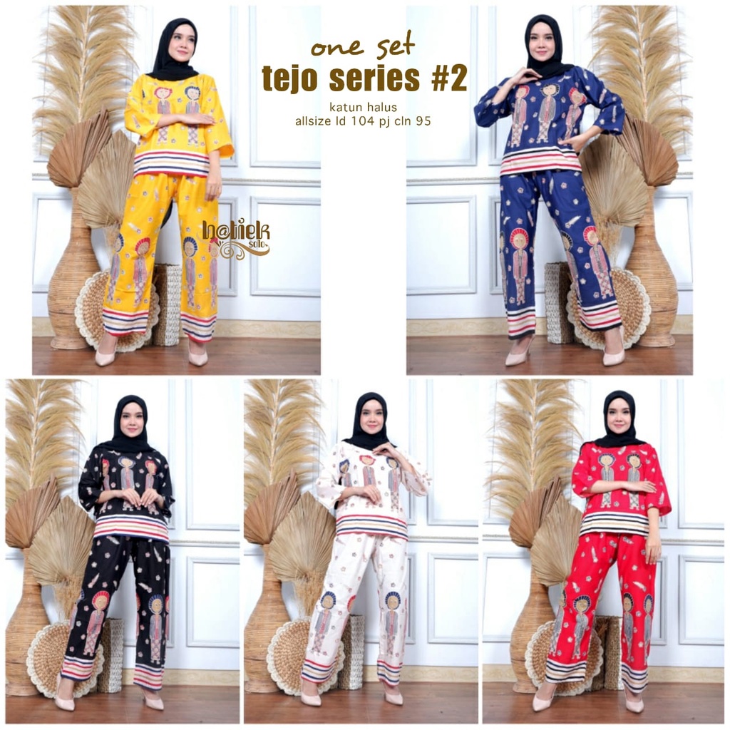 [PREMIUM] One Set Tejo Series #2 Batik Diajeng Set Maritza MAMI Set CP Karakter Kartun Blus dan Celana Setcel Setelan Pesta Kondangan