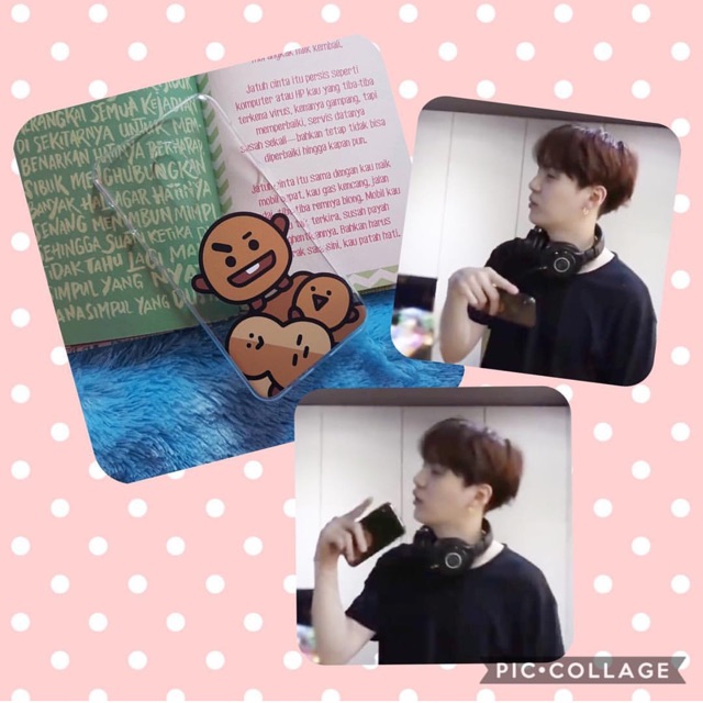 BTS Suga custom transparent phone case BT21 Shooky