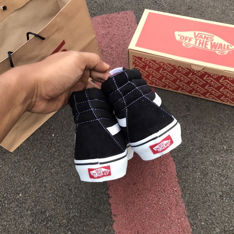 [BISA COD] Vans Old Skool Authentic Sk8 HI Black White