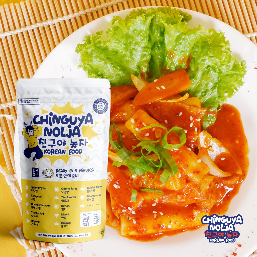 

Chinguya Nolja - Tteokpokki / Tteokbokki / Tokpokki/ Tok-Poki Instan Hallal - Korean Food