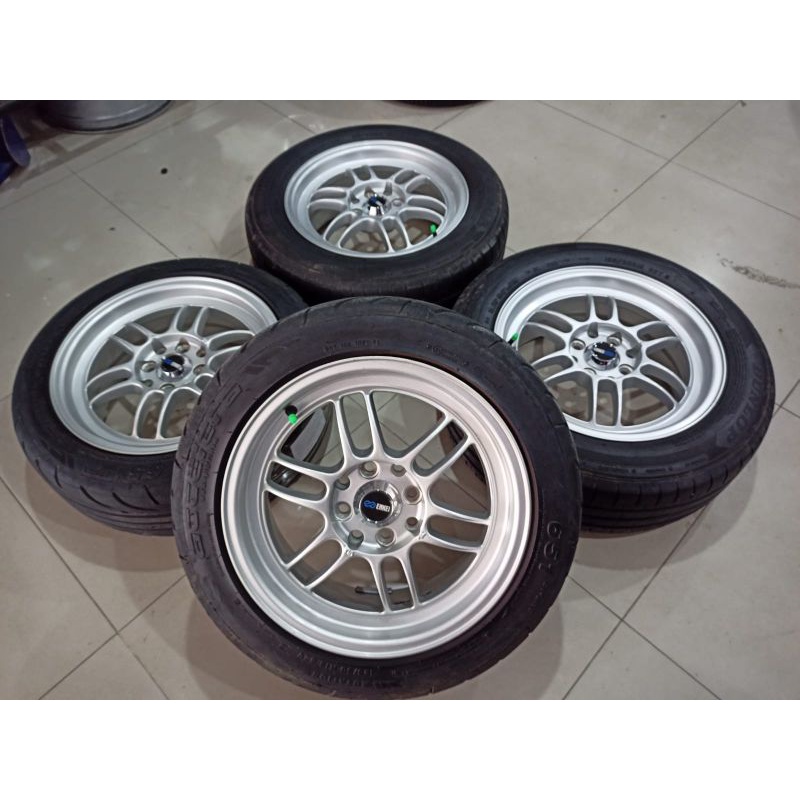 velg mobil bekas/second model rpf1 r15 baut 4x100/114 lebar 6.5
