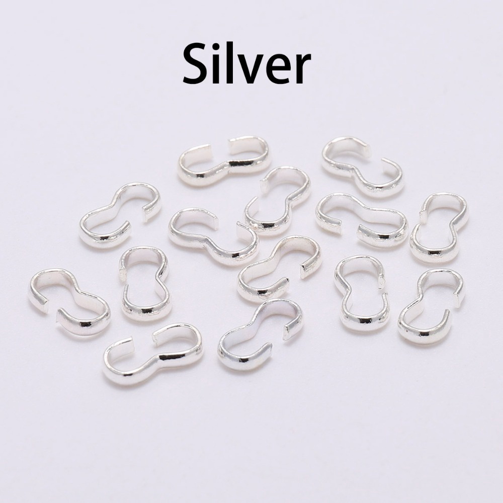 100pcs/lot 4*8 mm Konektor gesper digunakan untuk membuat perhiasan persediaan aksesoris gelang