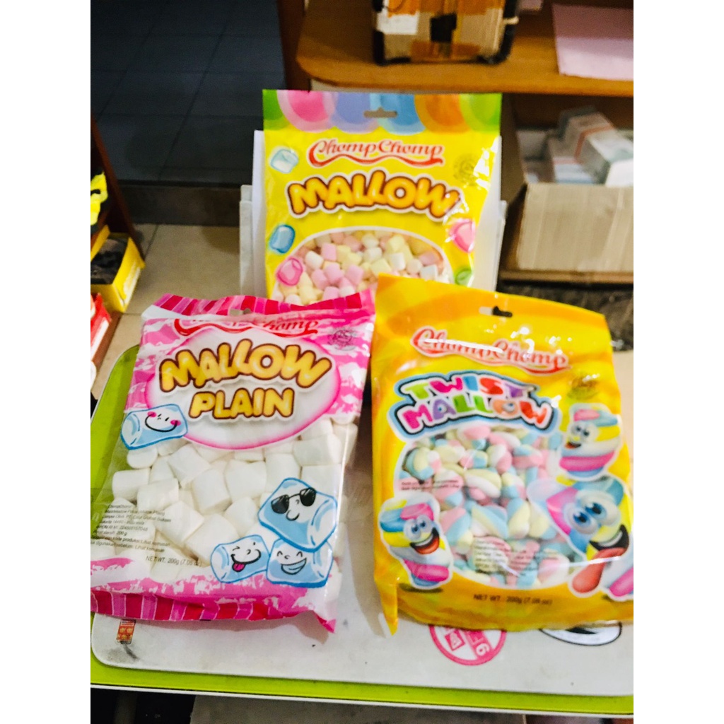 [HALAL] Chomp Chomp Mallow Plain / Twist Marshmallow 60gr Comp Permen Marsmelow