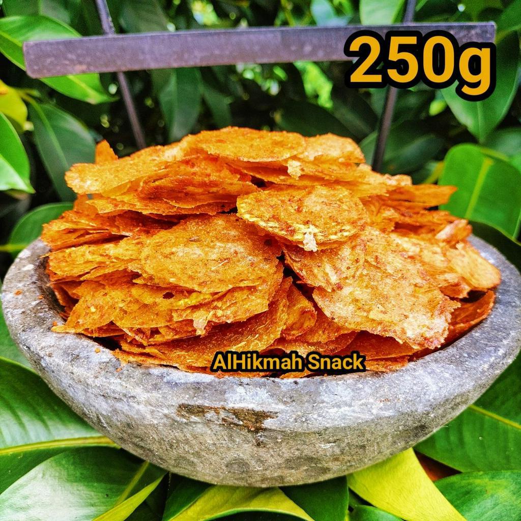 

keripik kaca bumbu pedas daun jeruk 250gram
