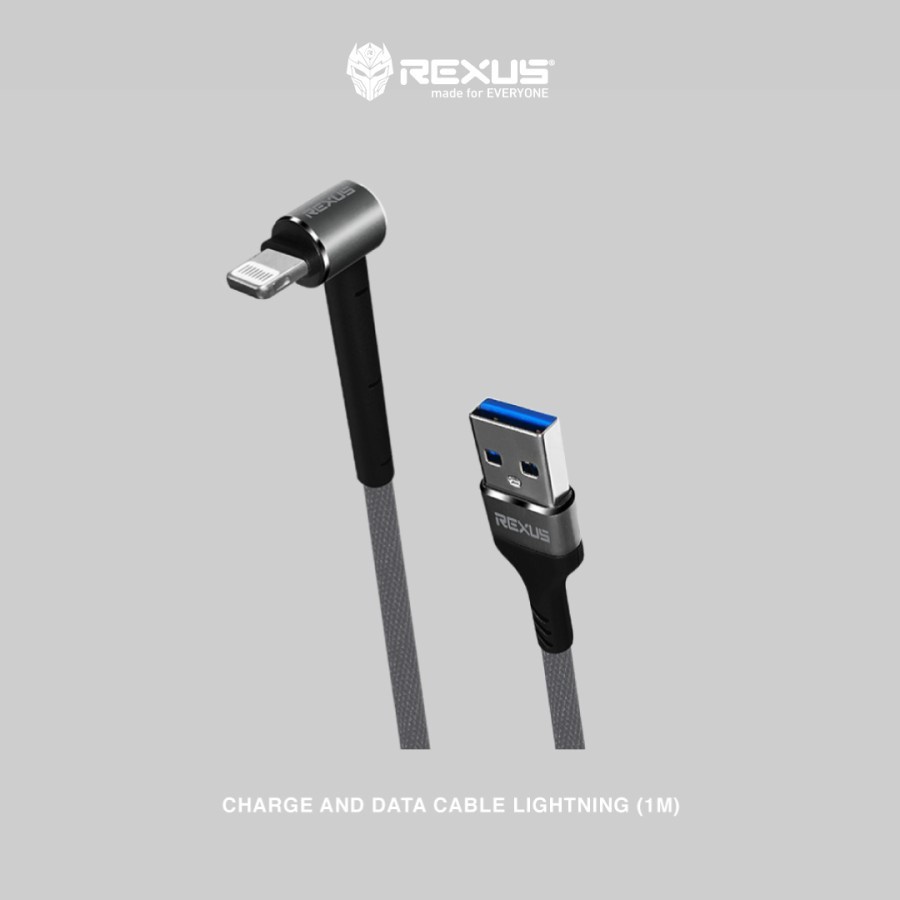 Rexus USB Cable Data CB161L Lightning Cable 1M Fast Charging 2.4A | CB-161L 1M