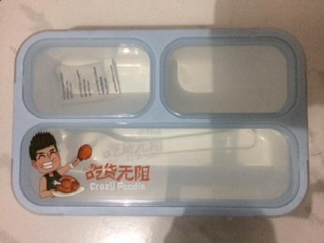 Yooyee Mini Sekat 3  Lunch Box Yooyee Sekat 3 Yooyee 606 + 5 Sponge Spon