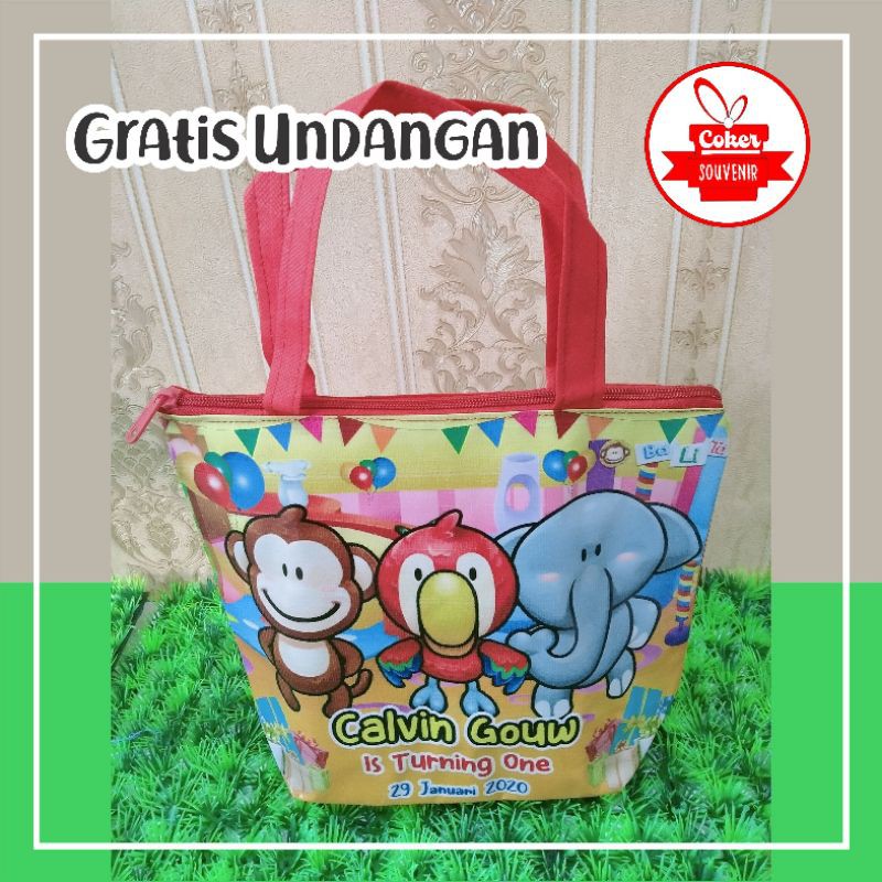 

Free ongkir / tas ulang tahun murah / goodie bag custom / Souvenir ultah super murah/ Acara aqiqah