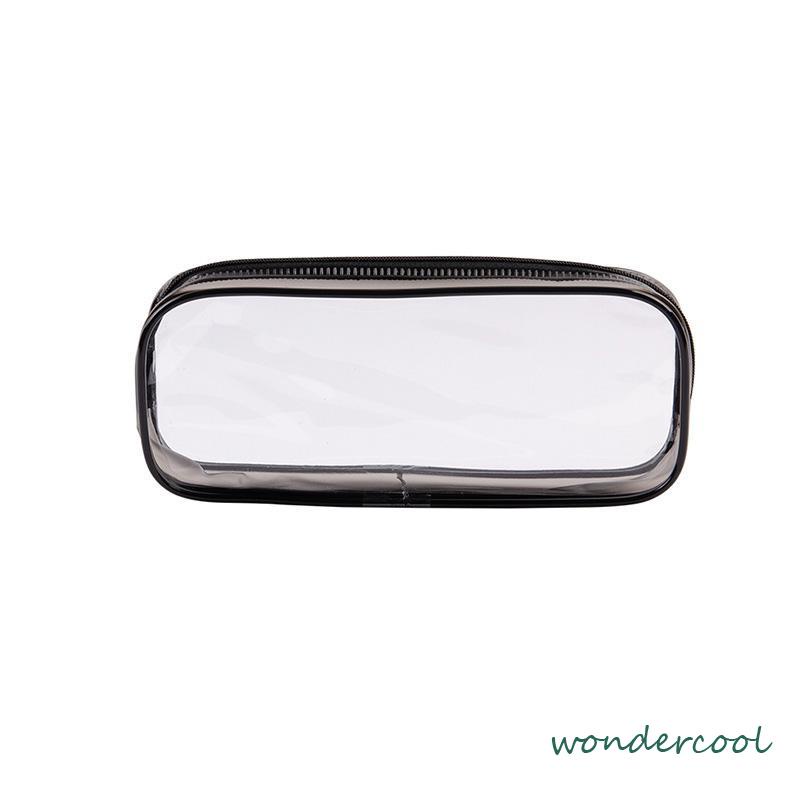 Decompression Primary Middle School Students Competition Rotating Pen Can Write Student Rotating PenTransparent PVC Student Stationery Zipper Pen Bag Travel Portable Toiletry Makeup Storage Bag-Won