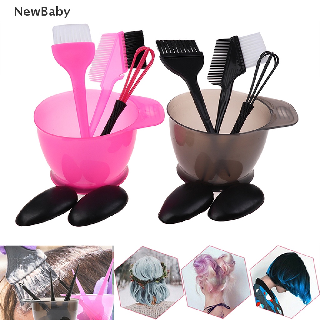 5pcs / Set Sisir + Brush + Mangkok Untuk Mewarnai Rambut Bayi