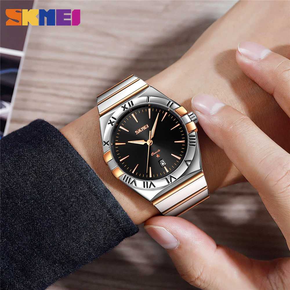 ARS - SKMEI Jam Tangan Analog Pria Strap Stainless Steel - 9257