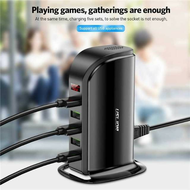 USLION Charger USB Charging Station Dock 5 Port 4A