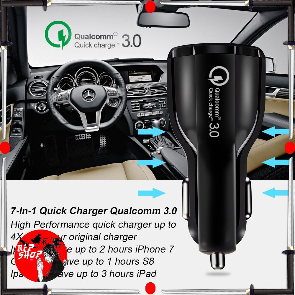 Car Charger Dual USB Port 3.1A Quick Charge USB 2 Port