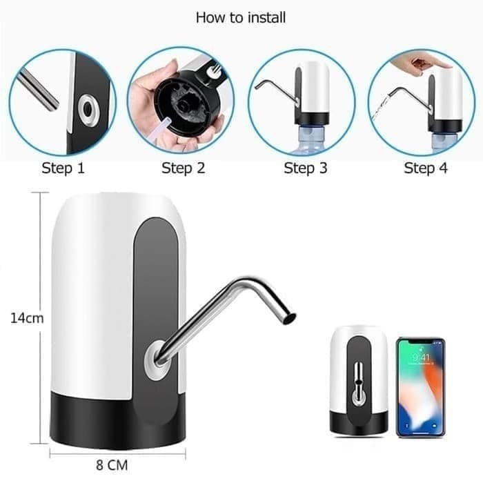 Promo hey kak ada Pompa Galon Elektrik Recharge Dispenser Air Galon Charge C-201- HPR968 order ya