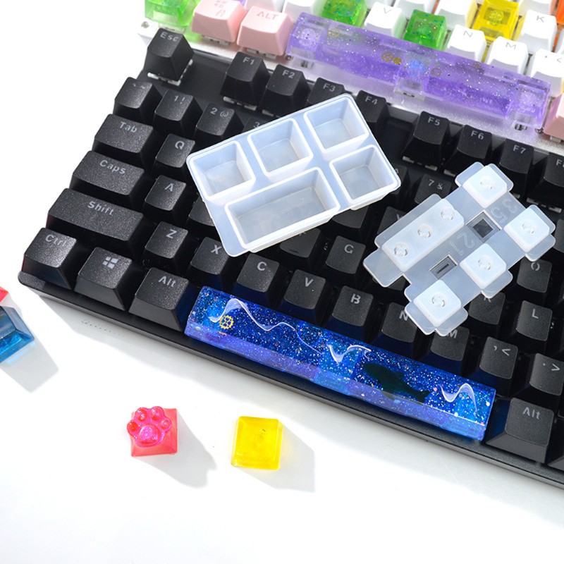 Moonlight Cetakan Resin Bentuk Telapak Kaki Hewan Untuk Keyboard Gaming Komputer Pc