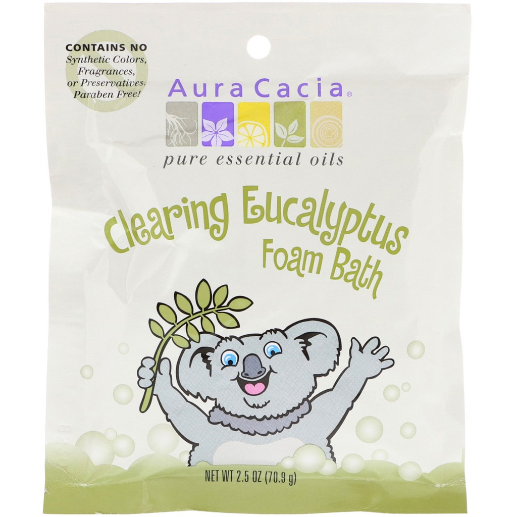 Aura Cacia Eucalyptus Clearing Foam Bath 70.9 g Mandi Busa Eucalyptus