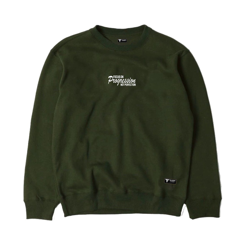 TALKING Sweater Distro Pria PROGRESSION Hijau Army