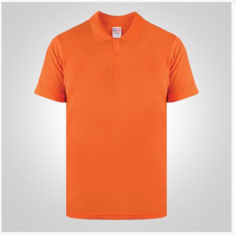 Baju Kaos Polo Polos Warna Orange Bahan Katun