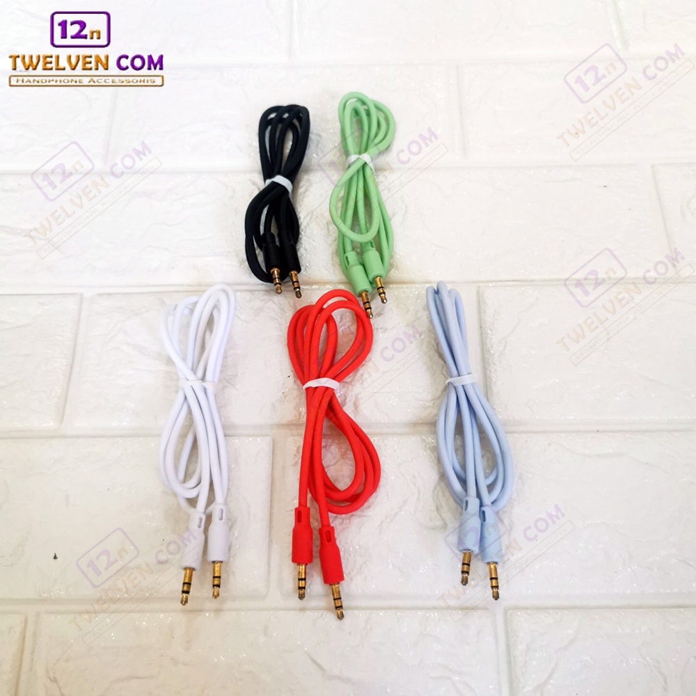 Kabel Aux To Aux Macaron Audio 1 in 1 Komputer HP Laptop 1 Meter