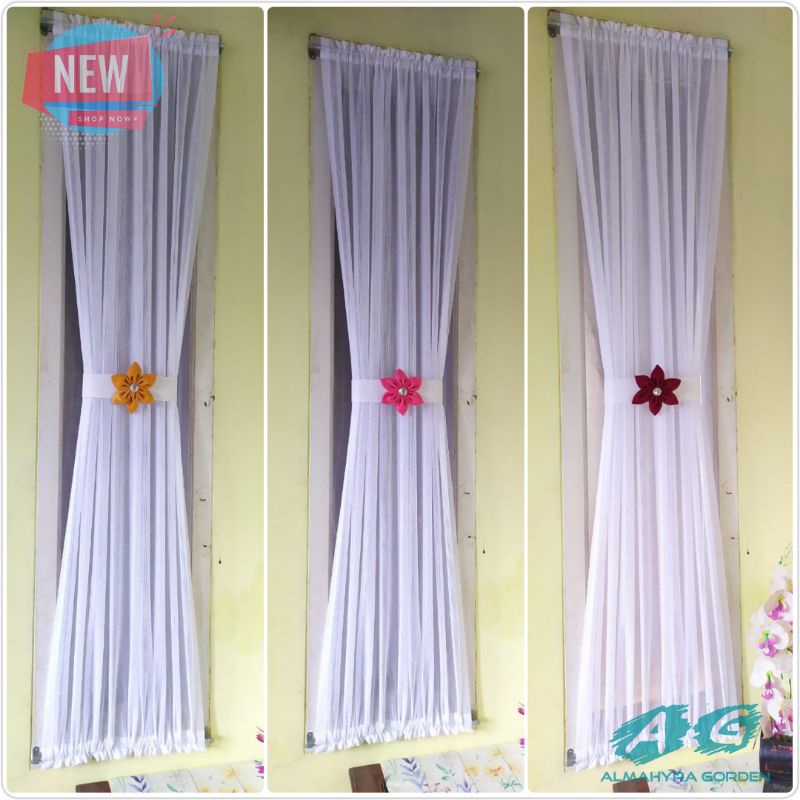 Gorden kupu kupu ikat pita jendela minimalis/gorden jendela ikat tangah