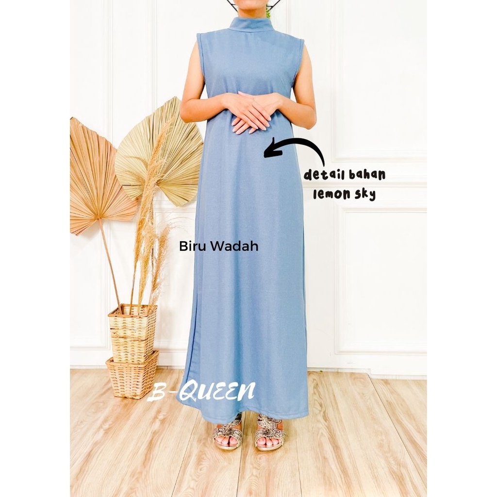 INNER DRESS LEMON SKY / DRESS TANPA LENGAN TURTLENECK / INNER DRESS DALEMAN WANITA HITS / INNER DRESS WANITA/ KNIT DRESS