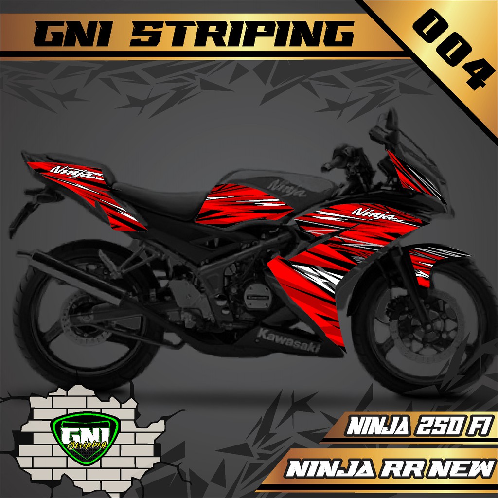 [PROMO MURAH] Sticker Striping Ninja RR New 004- Stiker Variasi List Motor Ninja RR New Motif Bercak