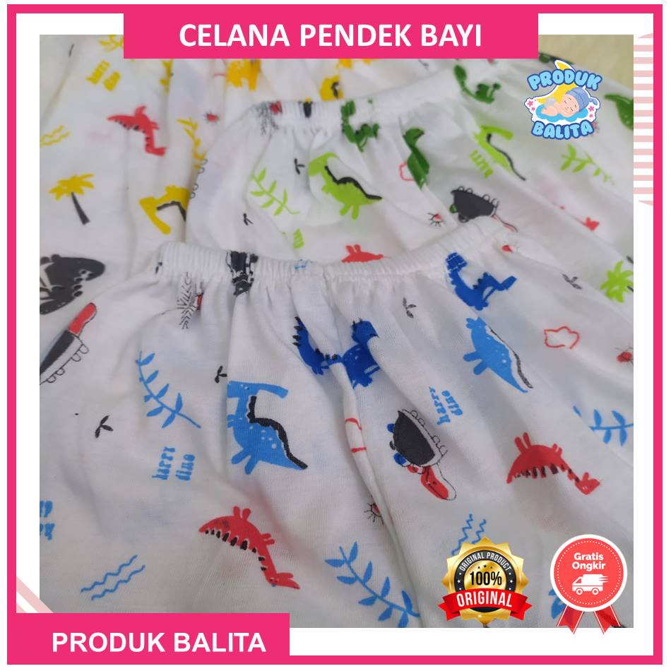 Paket 3 Pcs Celana Pendek Anak Warna Putih Motif Karakter Lucu Baby Laki-laki Perempuan Terlaris