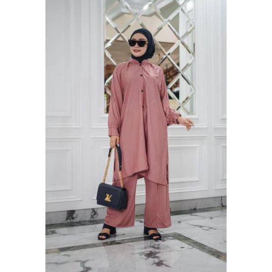 Oz020 stelan tunik cantik wanita terbaru rayon premium lembut dan nyaman by ozora