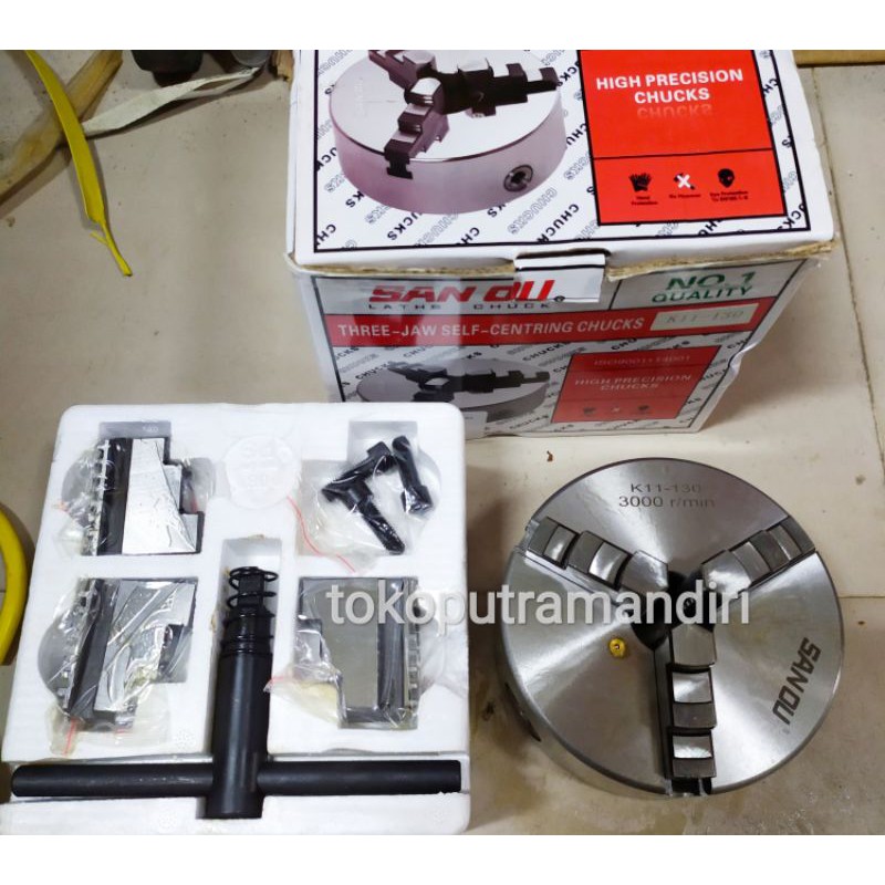 Claw bubut 5" 3 Jaw / Chuck Bubut 5 inch