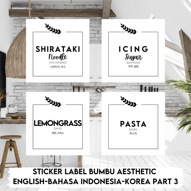 

Sticker Label Bumbu Aesthetic Kekinian Meal Preparation Bahasa Inggris Korea Indinesia Part 3