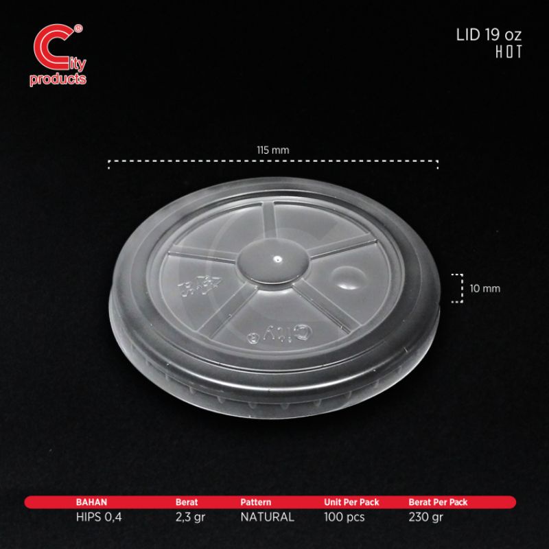 Tutup Bowl 19 oz Soup / Lid Bowl 19 oz Soup