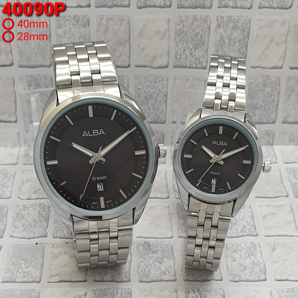 JAM TANGAN CEWEK/COWOK ALBA RANTAI/JAM TANGAN COUPLE ALBA RANTAI STAINLES STEEL/