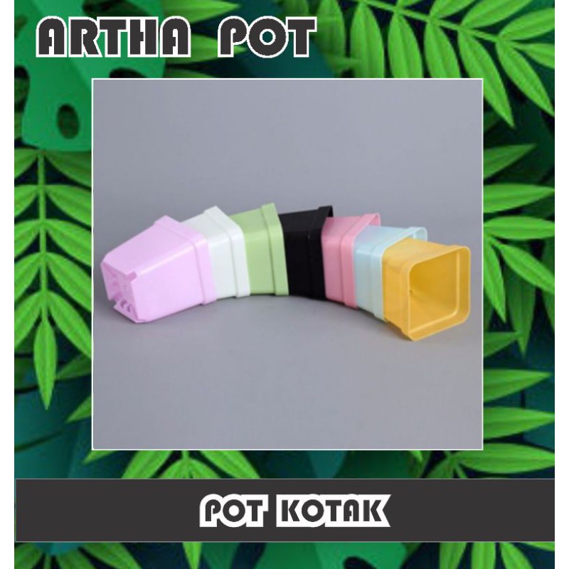 10 PCS POT KOTAK PERSEGI MINI KECIL WARNA-WARNI MURAH GROSIR POT BUNGA SUKULEN KAKTUS DAN TATAKAN UK. 7 CM