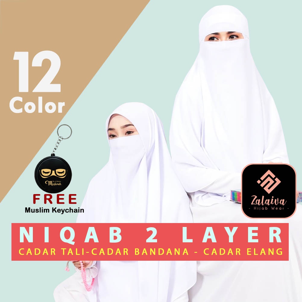 Pilihan Cadar Niqab Warna Putih Berbagai Model Cadar Tali Cadar Bandana Cadar Mata Elang V-Shape