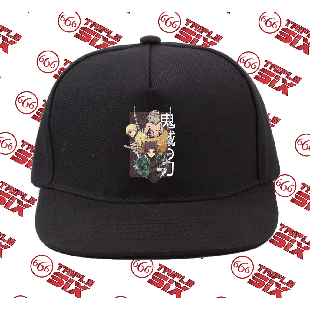 Topi Snapback Cotton Anime demon slayer tanjiro zenitsu inosuke