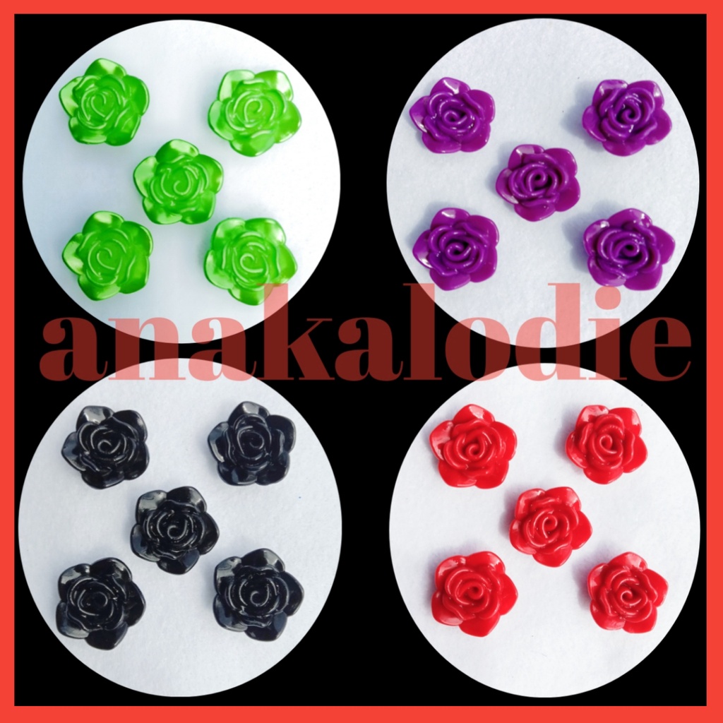 SOUVENIR PIN BROS / PIN BROSS MAWAR 2 CM / PIN BROS HIJAB MINI KEMASAN PLASTIK-1