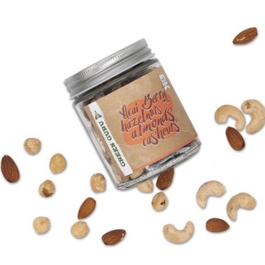 

Mixed Nuts – Hazelnut Almond Cashew Acai Berry 140Gr (Glass Jar)
