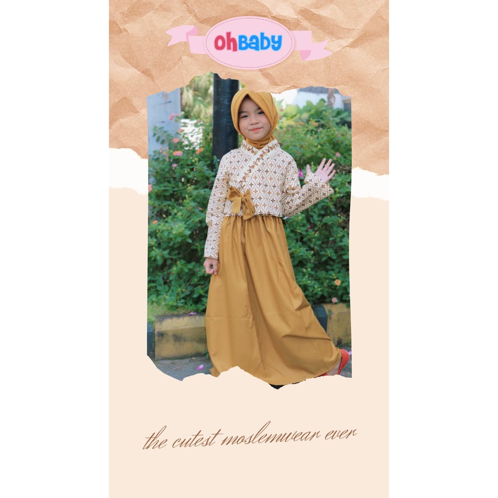 Gamis anak baju anak muslim hanbok couple dengan ibu dijual terpisah