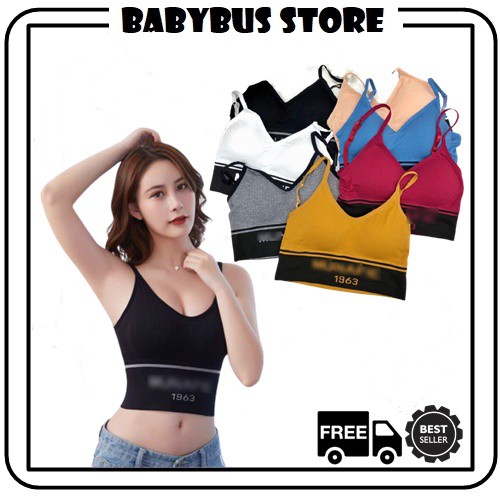 BBS BRA-330 SPORT BRA  MOTIF TANPA KAWAT PAKAIAN DALAM WANITA FASHION OLAHRAGA