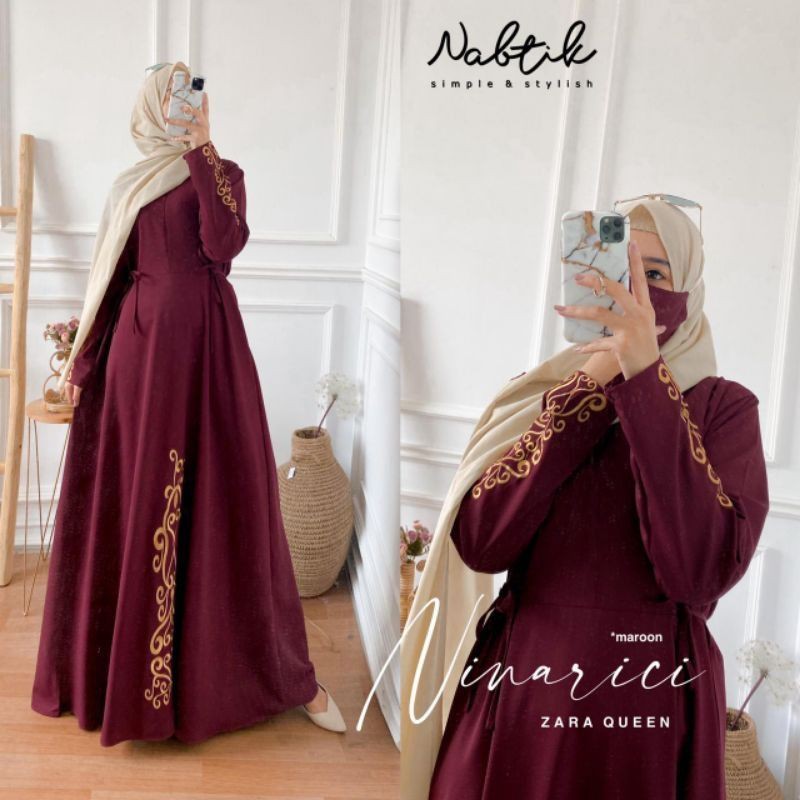 READY ABAYA TURKI NINARICI FREE MASKER ORIGINAL NABTIK SOLO