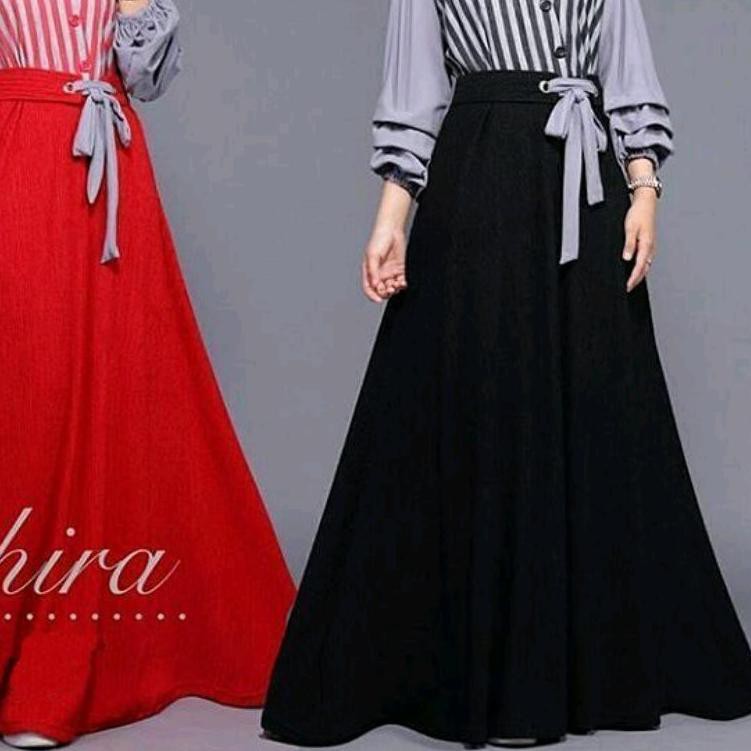 ☉ BAJU GAMIS WANITA TERBARU / ZAHIRA DRESS MOTIF SALUR ←